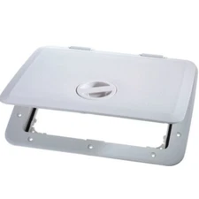 Tempress Boat Cam Fish Deck Hatch 44305 | 12 1/2 x 8 1/2 Inch White