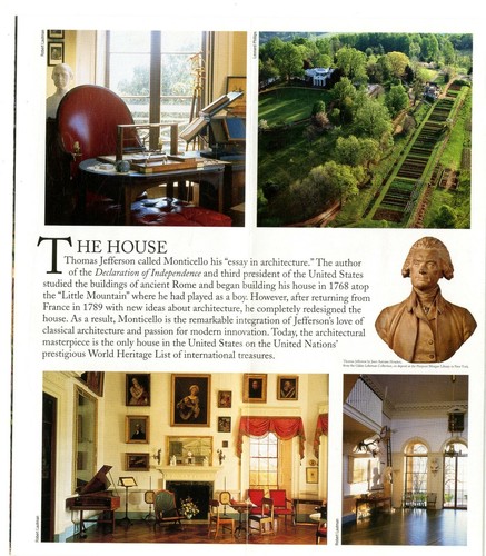 Folleto de Thomas Jeffersons Monticello (mayo de 1998) - Imagen 3 de 4