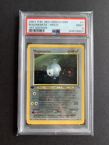 Pokémon Magnemite 1st Edition Neo Discovery Holo PSA 9 (64616657)