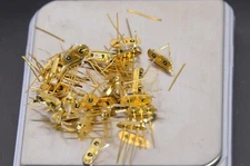 39g Military Spec Radio Crystal 24k Plated Gold Hi Yield Gold Recovery Scrap