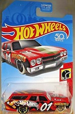 2018 Hot Wheels FJX50 Daredevils 1/5 '70 CHEVELLE SS WAGON Red w/Black MC5 Spoke