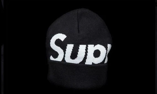 LOGO BONNET NOIR FW16 SUPREME BIG LOGO