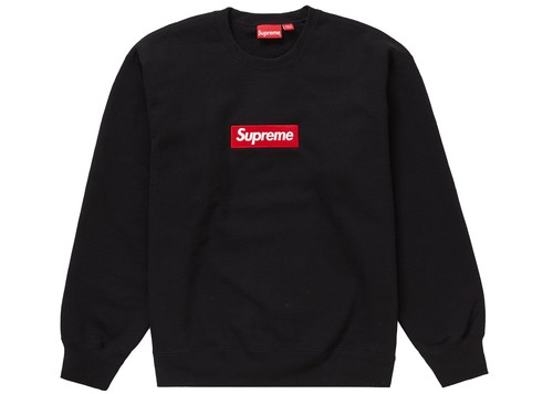 NEW Supreme Box Logo BOGO Crewneck Sweatshirt (FW22) Black Size Medium - Picture 1 of 7