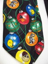 Looney Tunes Mania Christmas Ornaments Necktie Tie