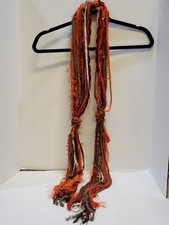 Rare Vintage Boho Fringe Festival Long Scarf