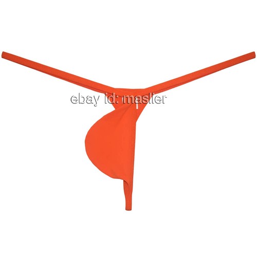 Men's Bulge Pouch T-back Underwear Mini Skinny Panties Ice Silk G-string Tangas - Picture 3 of 14