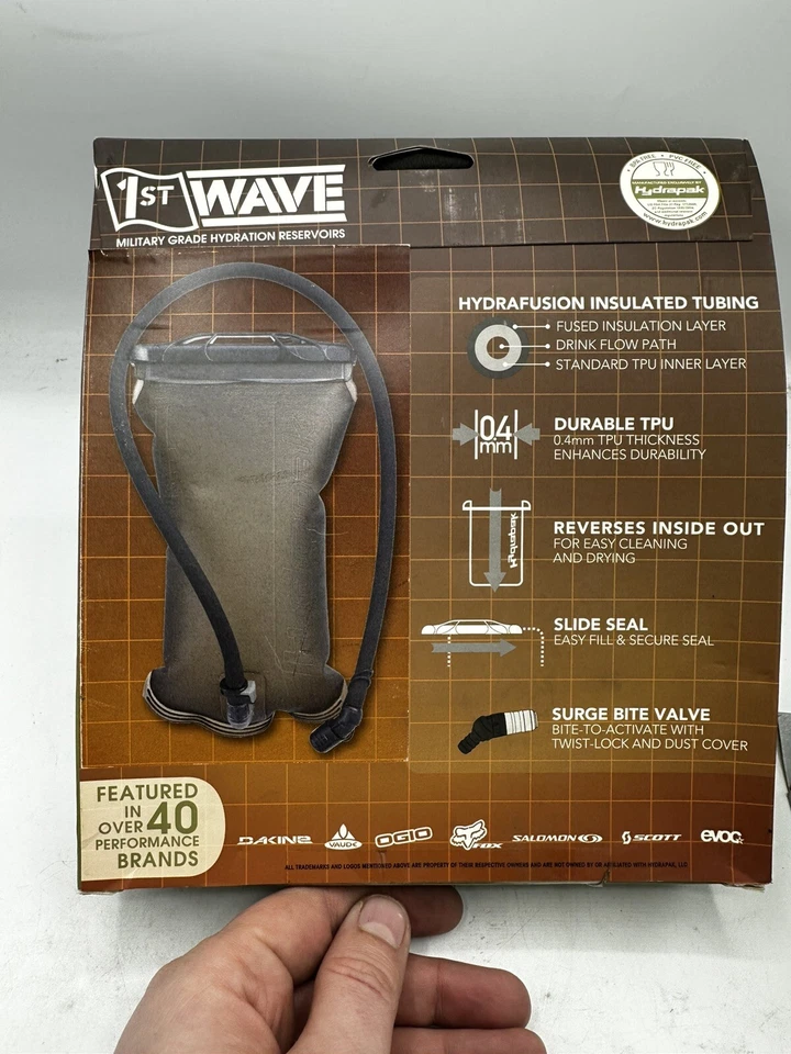 Depósito de hidratación Hydrapak First Wave 1L con tubo HydraFusion nuevo con etiquetas Foto 2 de 3
