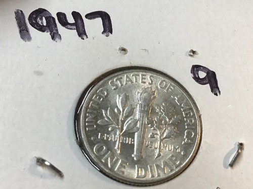1947 High Grade Silver Roosevelt Dime, 1 dime from those pictured - Picture 6 of 12