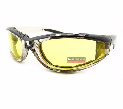 Photochromic Day Night Transition Motorcycle Sunglasses Biker Chrome Goggle