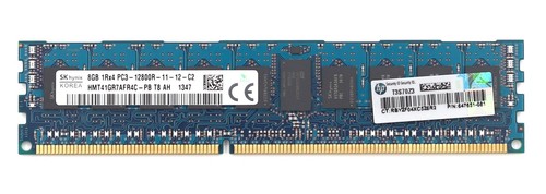 SK Hynix 8GB 1Rx4 PC3-12800R-11-12-C2 ECC REG Server Memory HMT41GR7AFR4C-PB - Picture 2 of 4