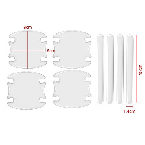 8Pcs Invisible Transparent Car Door Handle Scratch Protector Cover Accessories - Picture 6 of 12