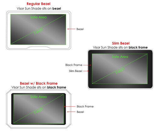 7" Clip-on Visor Sun Shade Sunshade For Magellan RoadMate 1700-LM GPS - VSC7 - Picture 3 of 6