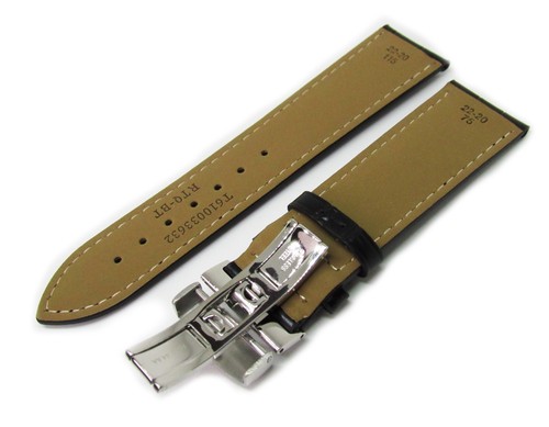 19MM BLACK LEATHER WATCH STRAP BAND WITH BUCKLE Made For TISSOT PRC200 PRS200 - Picture 5 of 6