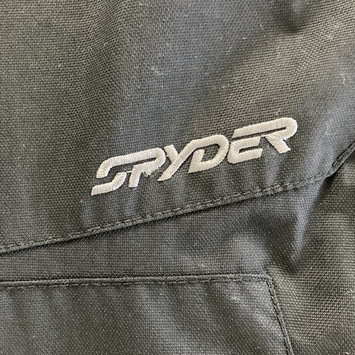SPYDER Snowboard Pants with Zip On Suspenders Kids Size 18 Black Ski Pants - Picture 11 of 16