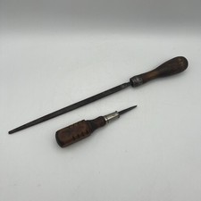 Vtg irwin wood handle screwdriver 8000-2โ & Black diamond Sharpener Made In USA
