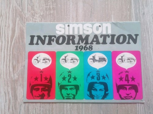 Simson Presseinformation 1968 selten Orginal DDR Schwalbe Star Spatz Sperber