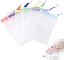 6 PCS Exfoliating Mesh Soap Saver Pouch Bag Sack Face Cleansing Foaming Nets