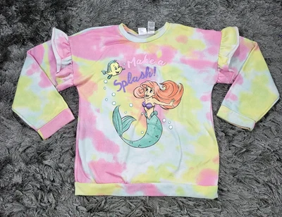 Disney Princess The Little Mermaid Sweatshirt Girls 14-16 Pink Ariel Flounder - Image 1 of 4