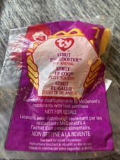 McDonald  s 1999 Ty Beanie Babies Strut The Rooster 7 Happy Meal Toy