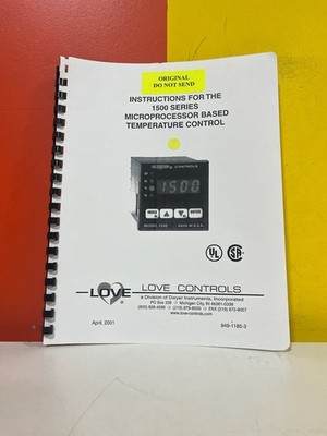 LOVE CONTROLS 949-1185-3 1500 Microprocessor Based Temperature Control
