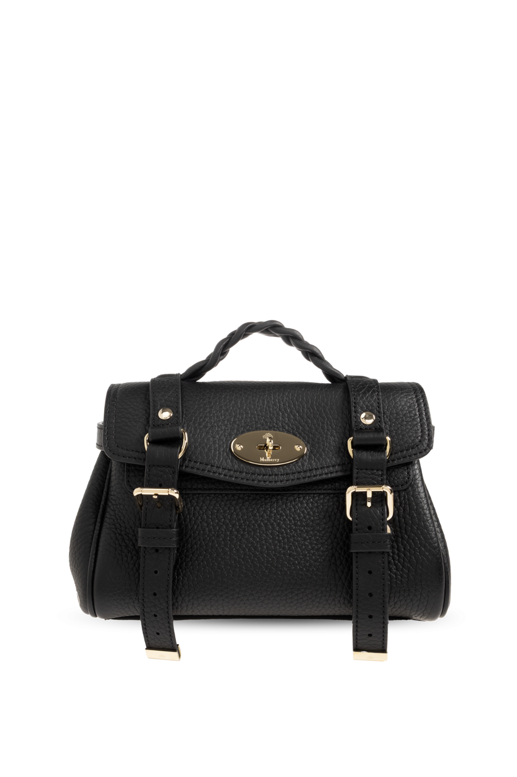 MULBERRY Alexa Mini Black Top Handle Bag New