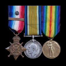 1st Royal Fusiliers (London Regiment) x2 WIA 1914, 1916 Medal Trio WW1 1914 Star