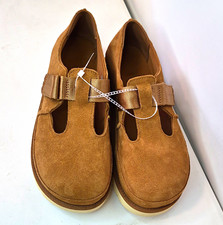 UGG Brown Suede Mary Jane Hook Loop Strap Comfort Shoes Women's 10 EU 41