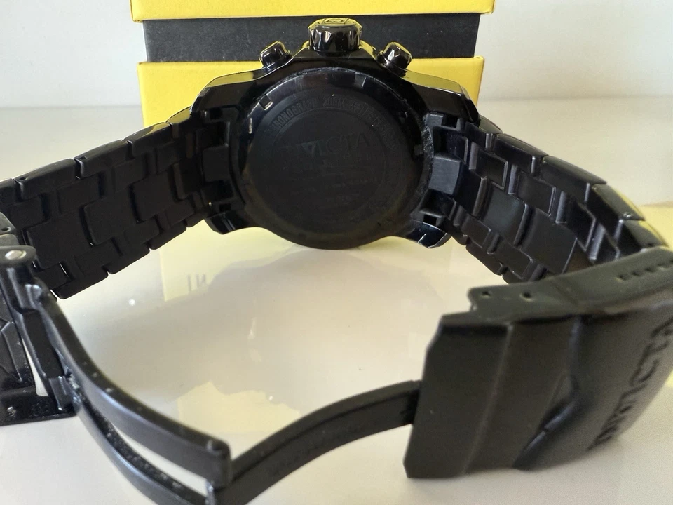 Invicta 0076 Men's Pro Diver Black Dial Black IP Steel Bracelet Chrono Watch - image 3 of 4