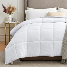 Homelike Moment California King Comforter - White Duvet Insert Down Alternative