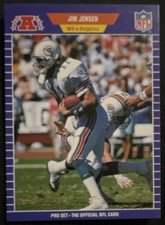 Pro Set Jim Jensen #217 Miami Dolphins 1989 NFL Football Trading Card