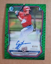 Coy James ON CARD AUTO Green Reptilian Refractor /99 2026 Bowman #CPA-CJ