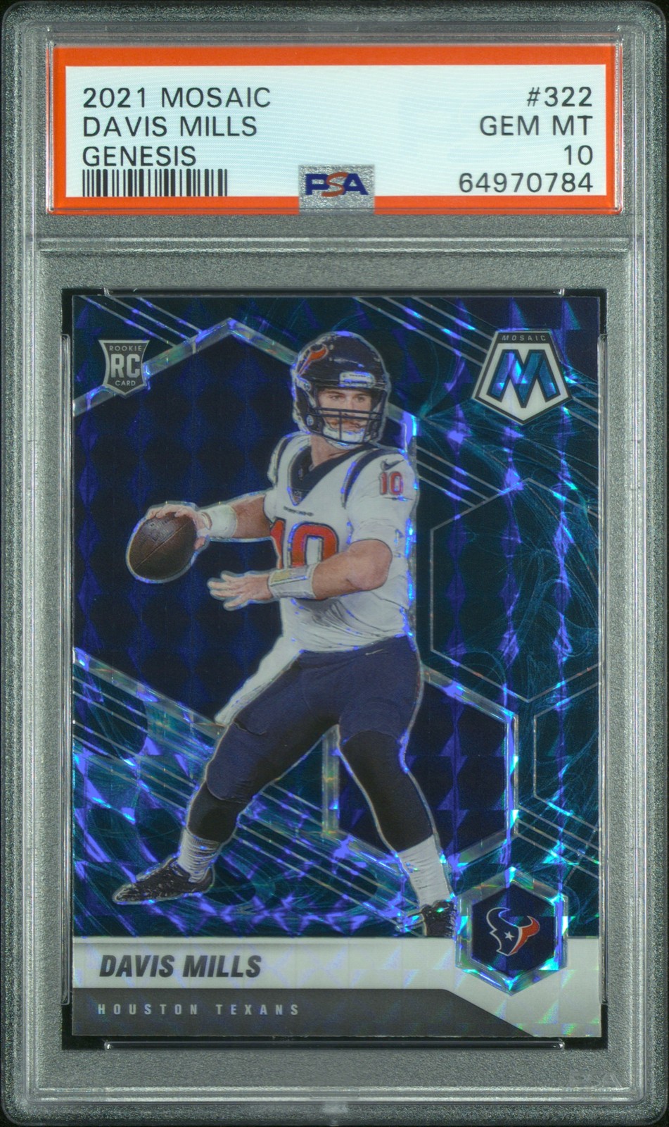 2021 PANINI MOSAIC GENESIS #322 DAVIS MILLS PSA 10