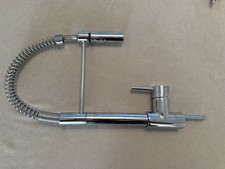 Chrome Spring Pull-Out Kitchen Mixer Tap Dual Spray Single Lever Sink Faucet