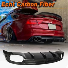 Für Audi A7 S Line S7 Sportback 2011-14 Carbon Heckdiffusor Stoßstange Diffusor