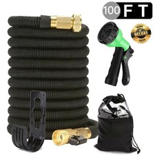 100FOOT EXPANDABLE GARDEN HOSE UPGRADED LEAKPROOF LIGHTWEIGHT NO-KINK WATER HOSE