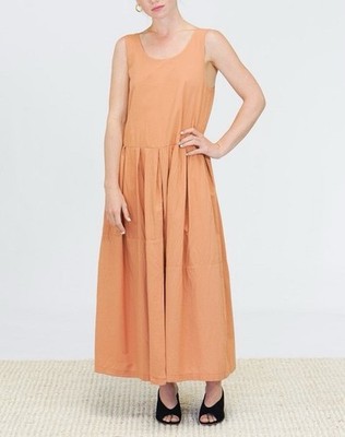 Black Crane Coral Patched Cotton Tank Dress Size Medium