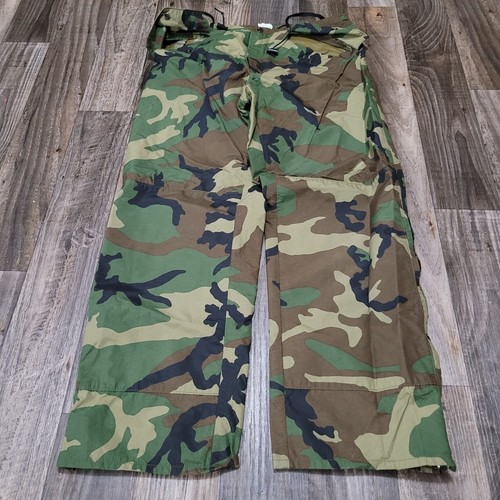 USGI BDU Camo Woodland Wet Weather Gore-Tex Pants Trousers Medium Long