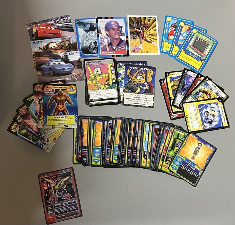 Bulk Lot Of Random Vintage Trading Cards- Digimon, Neopets, Cars, + More