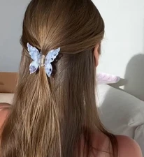 Resin Plastic Claws Hair Clip Woman Butterfly Girls Black Hair Clips Claws