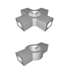 Kit Parti Antenna QFH per Assemblaggio Tubi PVC Satellite Meteo Stampa 3D