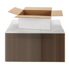 Shipping Boxes 9X6X4 Set of 40, White Corrugated Cardboard Box for Mailing Bu...