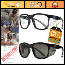 Anti-Fog Safety Glasses with Side Shields, ANSI Z87 Eye Protection for Lab, DIY