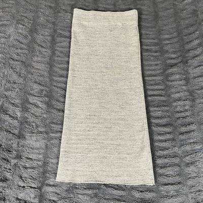 James Perse Standard Heather Grey Ribbed Cotton Midi Skirt WHK5030 Size 1 S