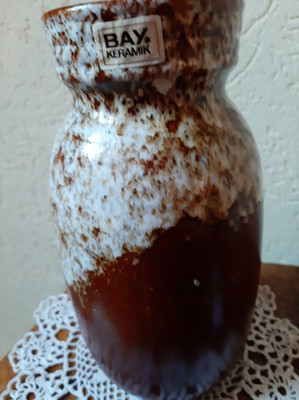 Vintage Keramik Vase Fat Lava Bay W.Germany Höhe 25 cm