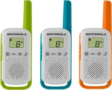 Motorola Talkabout T110 Two-Way Radio White/Multi Color 3-Pack