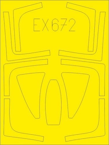 Eduard EX672 1/48 Mask F-14D for AGK Canopy mask Set