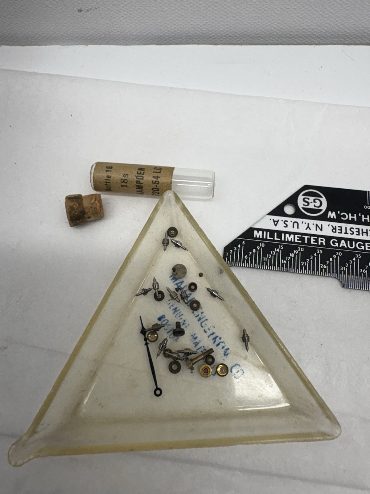 Hampden 18s Pocket Watch Parts Balance Staffs Jewels Screws Other Parts