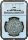 1899 $1 Morgan Silver Dollar NGC XF45 Key LOW MINTAGE Problem Free Type Coin
