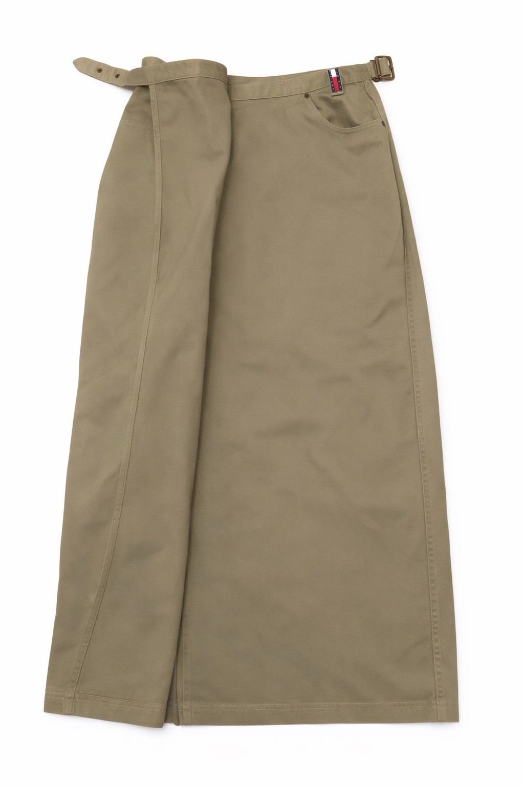 Tommy Jeans Women’s Khaki Cotton Midi Maxi Skirt Size 10 Classic Casual thumbnail 3