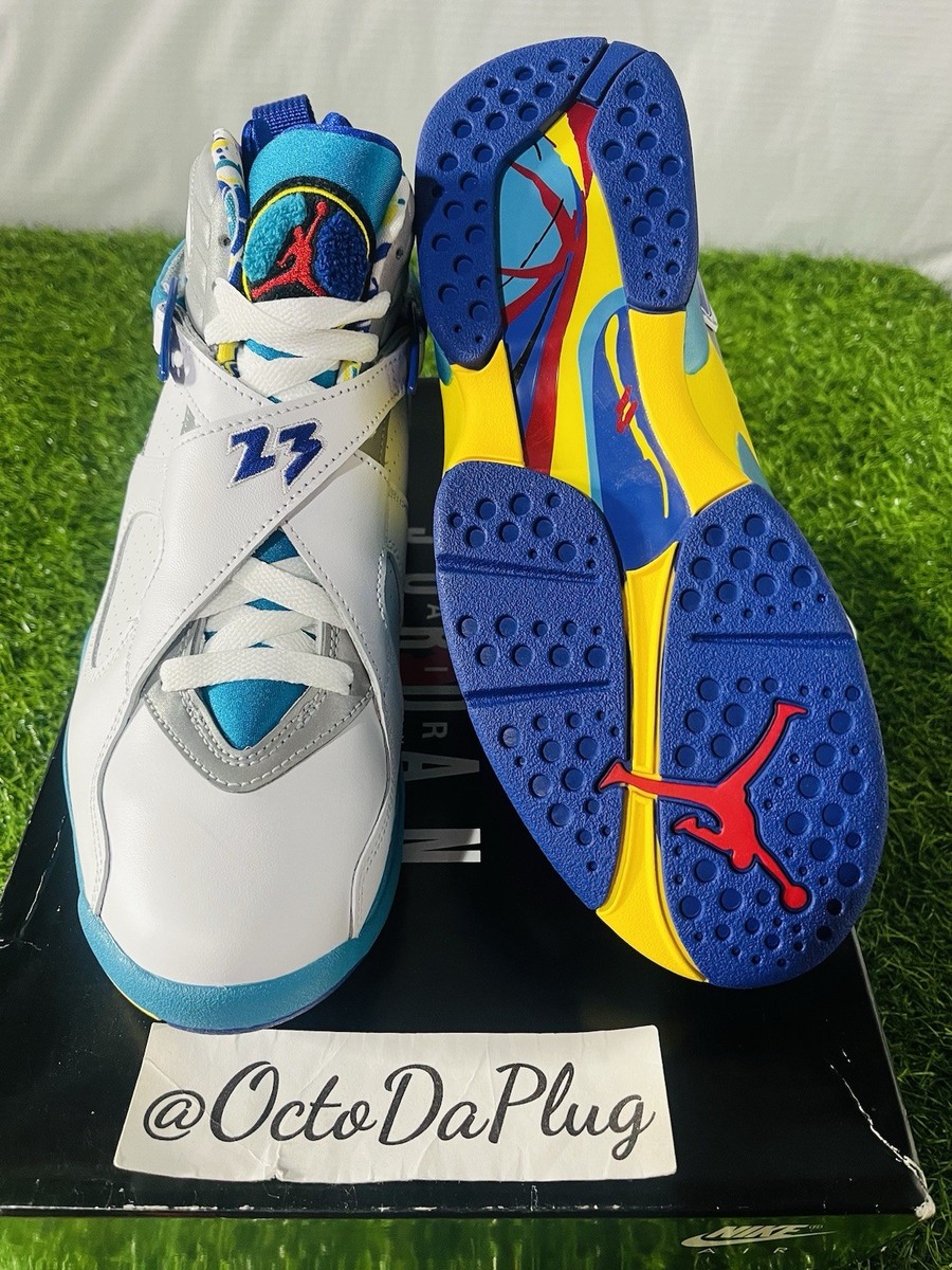 Size 8.5 - Air Jordan 8 Retro White Aqua W for sale online